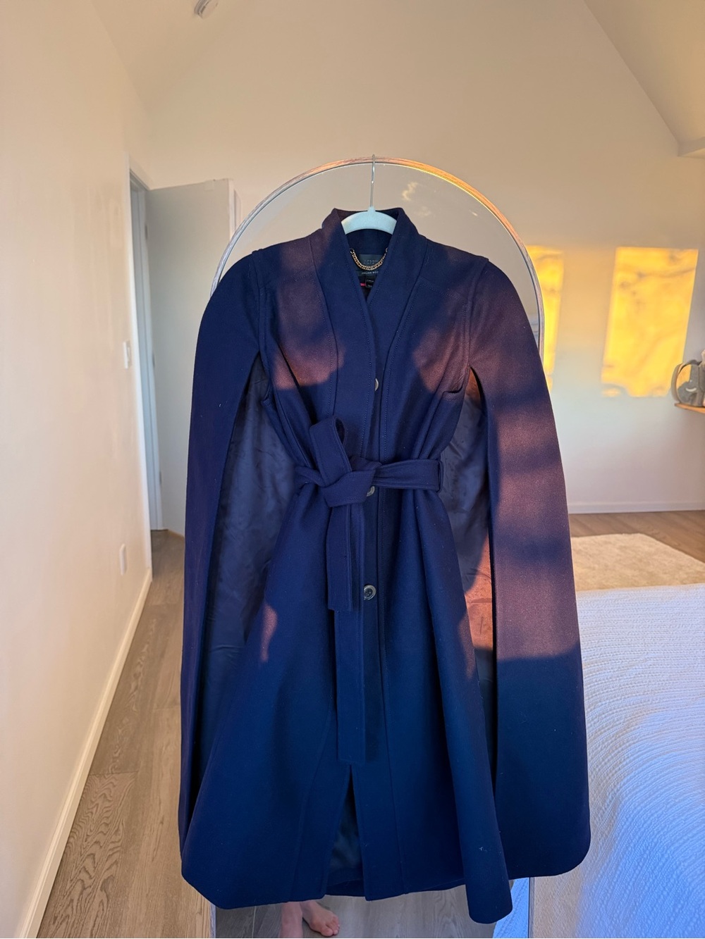 Banana Republic Navy Cape Coat - Picture 4 of 6